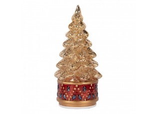 Christmas Decoration With LED Lighting Christmas Tree ? 12x27 Cm Gold Colored Glass - ? 12*27 cm