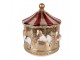 Zlatá svítící dekorace Christmas Carousel LED - Ø 15*17 cm / 3*AA Clayre & Eef