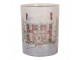 Skleněný svícen na čajovou svíčku Christmas House - Ø 10*13 cm Clayre & Eef