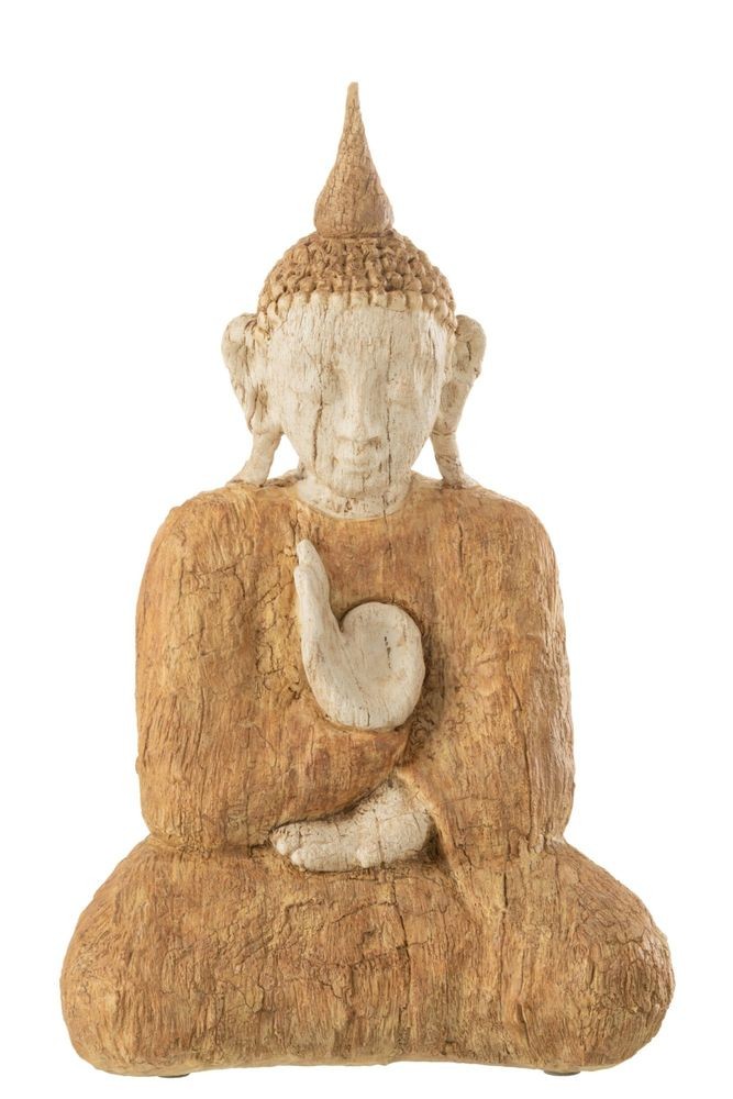 Béžová dekorace sedící Buddha - 24*17*40 cm