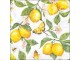 Bílé papírové ubrousky s citróny Fresh Lemons - 33*33 cm (20ks) Ostatn&iacute;