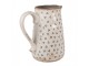Béžový keramický džbán se srdíčky Hearti - 21*15*23 cm Clayre & Eef