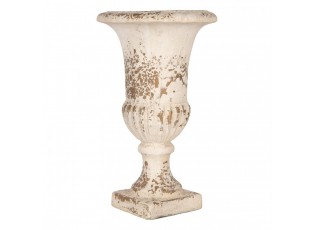 Béžový antik květináč s patinou – Elegance zašlých časů - Ø 25*42 cm