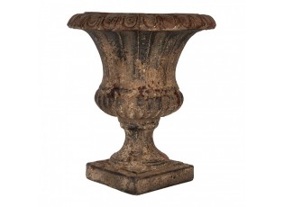 Hnědý antik květináč s patinou – historie ve vaší zahradě - Ø 35*40 cm