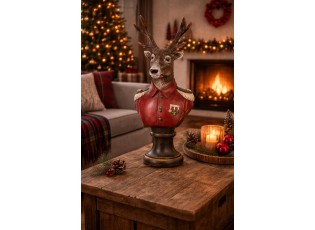 Vánoční dekorace busta jelen Deer - 12*10*27 cm