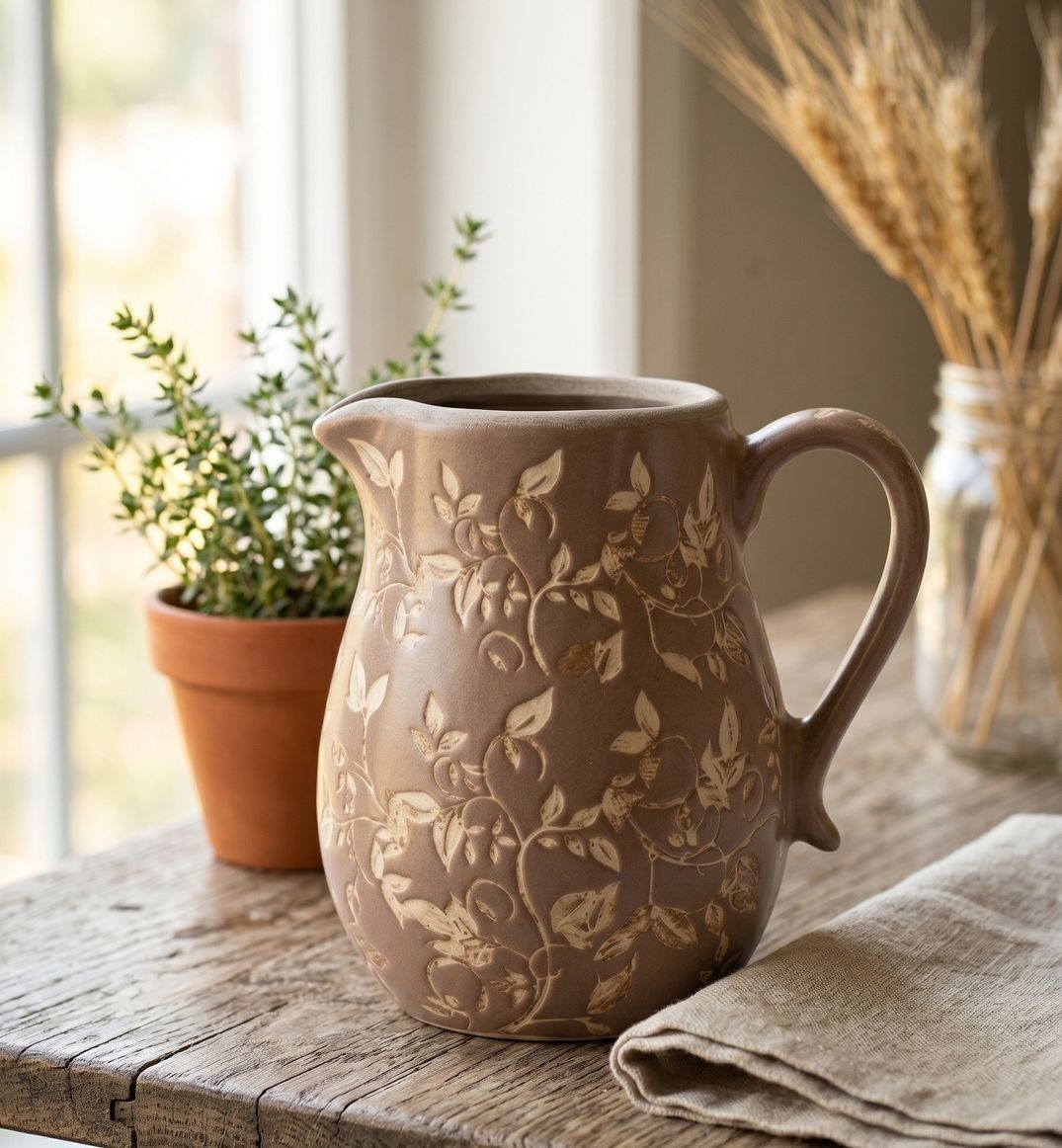 Dekorační keramický džbán Vintage Charm M - 16*13*16 cm