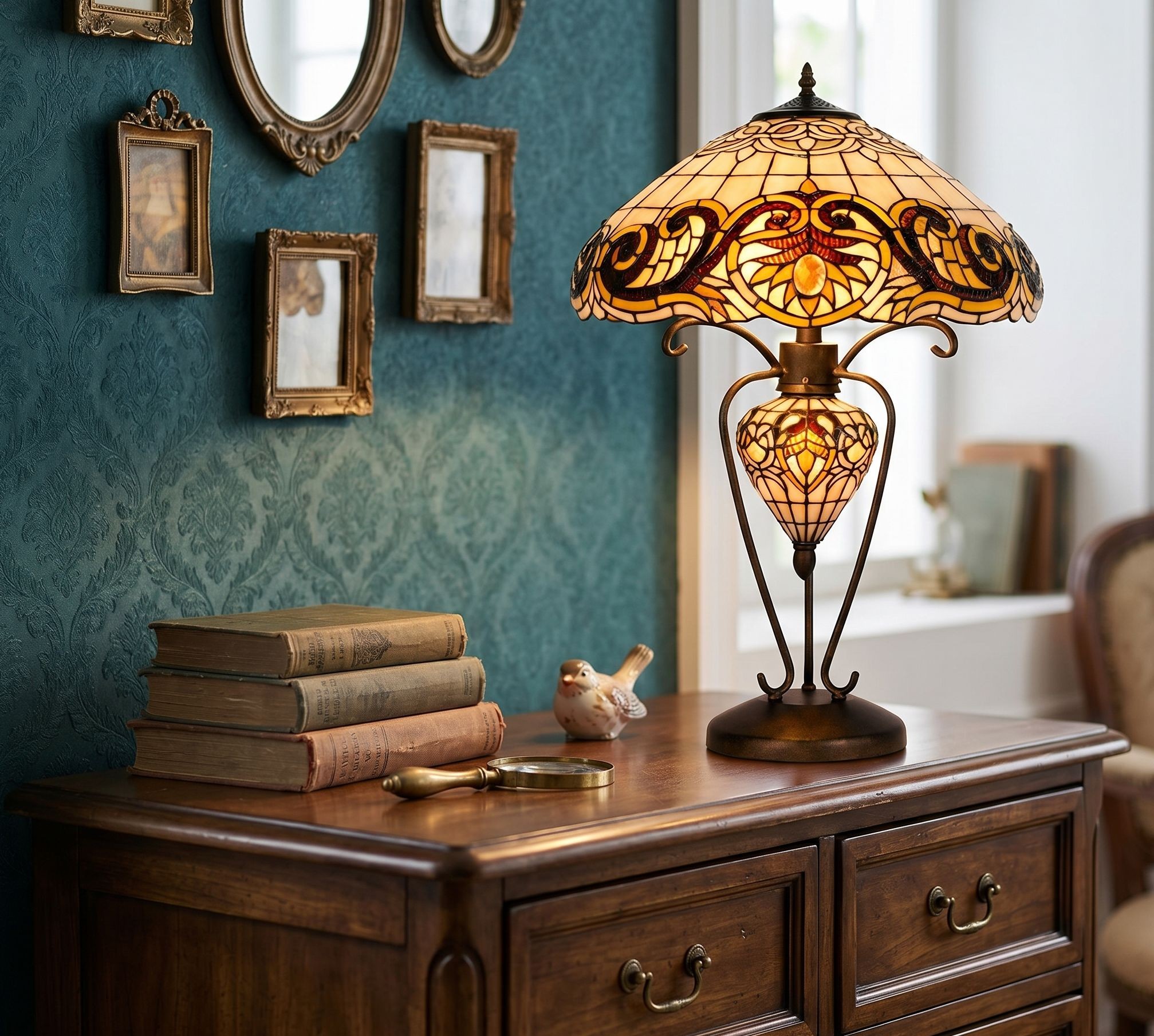 Stolní lampa Tiffany - Ø 46*76 cm