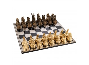 Luxusní šachová sada Chess Animals Gold & Bronze – 60*15*60 cm