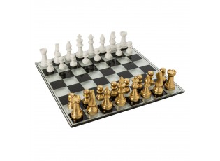 Luxusní šachová sada Chess Bronze & White – 60*15*60 cm