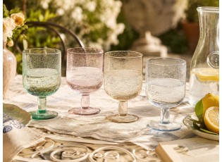 4ks barevná sklenička na víno s bublinkami Louise - Ø8*13cm / 360ml