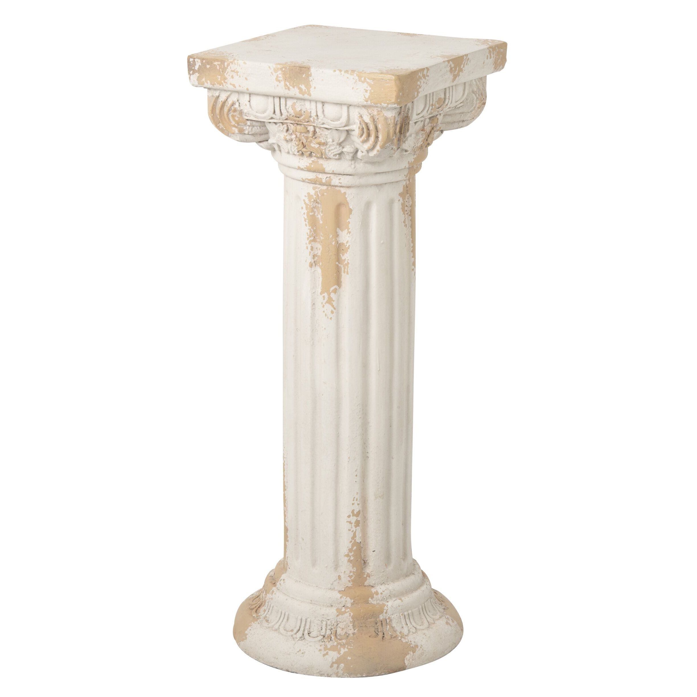 Béžový antik dekorační sloup pod květiny Antiqou French - 35*35*92 cm