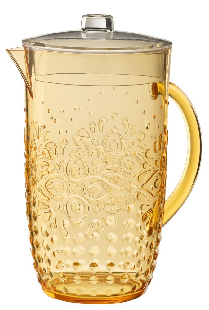 Meruňkový plastový džbán s víkem Aqua Apricot - 20* Ø 13,5*23cm / 2,5L