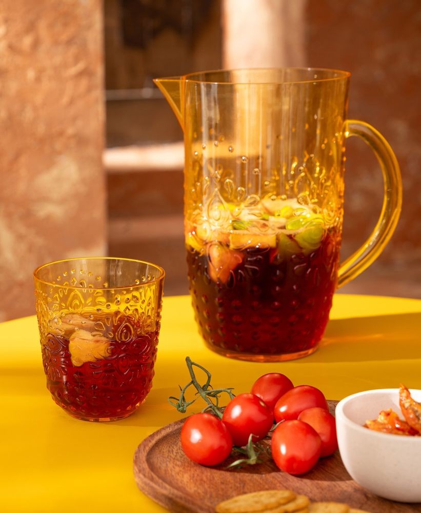Meruňkový plastový džbán s víkem Aqua Apricot - 20* Ø 13,5*23cm / 2,5L