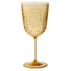 Meruňková plastová sklenička na noze Aqua Apricot - Ø 9*20cm / 400ml