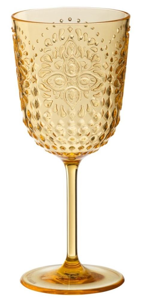 Meruňková plastová sklenička na noze Aqua Apricot - Ø 9*20cm / 400ml