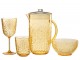 Meruňková plastová sklenička na noze Aqua Apricot - Ø 9*20cm / 400ml J-Line by Jolipa