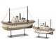 Hnědá dřevěná dekorace přírodní loďka na podstavci Boat S - 20*7*19 cm J-Line by Jolipa