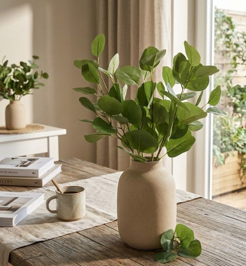 Zelený Eucalyptus - Svazek umělé dekorativní rostliny - 50 cm