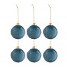 Sada 6 ks modrých vánočních ozdob Sugar Blue - Ø 8 cm