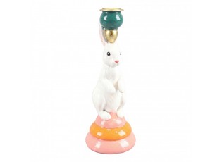 Decorative Figurine Rabbit White Plastic Figurine - ? 10*23 cm