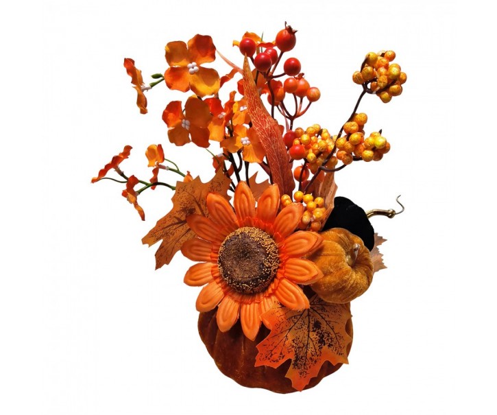 Decorative Figurine Pumpkin Orange Plastic - ? 15*35 cm Clayre & Eef