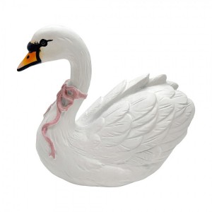 Elegantní bílá dekorace – figurka labutě - 24*13*20 cm