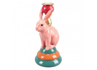 Decorative Figurine Rabbit Pink Plastic Figurine - ? 10*19 cm