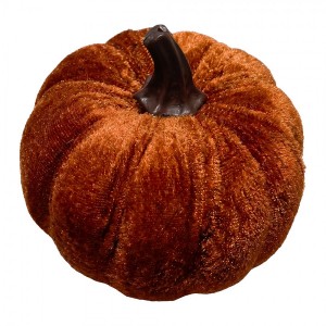 Rezavá dekorační sametová dýně Pumpkin Velvet - Ø 6 cm