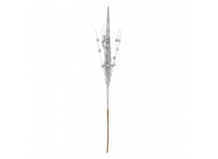 Decorative Branch Silver Colored Plastic Christmas Decoration - 