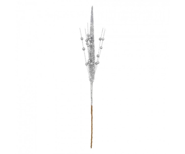 Decorative Branch Silver Colored Plastic Christmas Decoration - Clayre & Eef