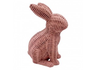 Decorative Figurine Rabbit Pink Plastic - 12*7*17 cm