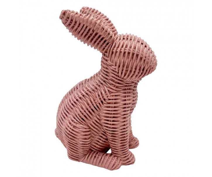 Decorative Figurine Rabbit Pink Plastic - 12*7*17 cm Clayre & Eef