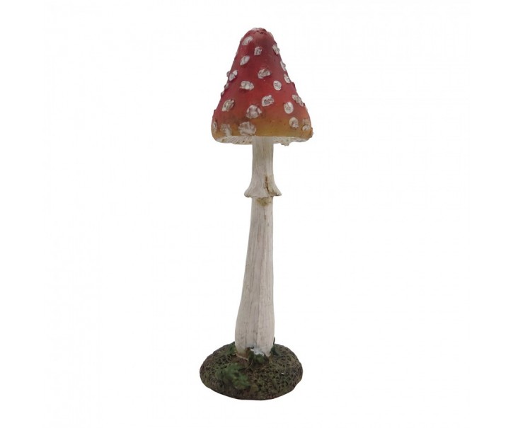 Dekorativní figurka muchomůrka - Ø 4*13 cm Clayre & Eef