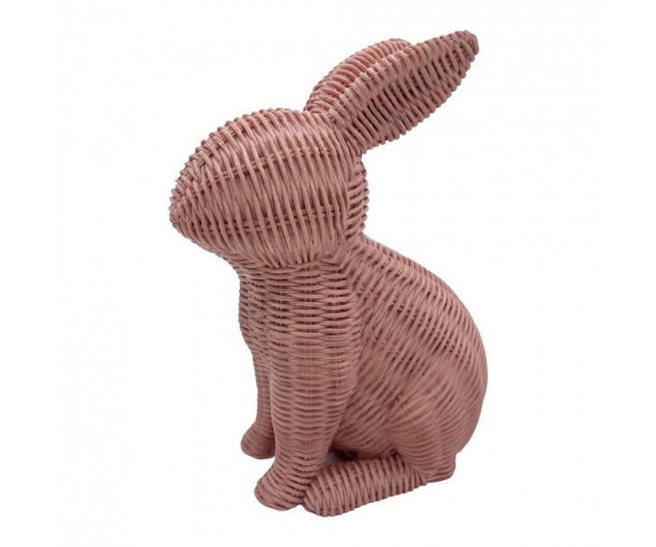 Decorative Figurine Rabbit Pink Plastic - 17*10*21 cm Clayre & Eef