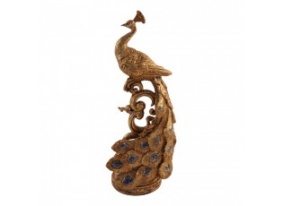Decorative Figurine Bird Gold Colored Plastic - 12*8*28 cm
