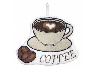 Plyšový ručník pro hosty Coffee - 20*1*22 cm