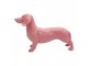 Decorative Figurine Dog Pink Plastic - 32*9*20 cm Clayre & Eef