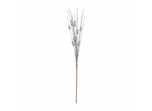 Decorative Branch Silver Colored Plastic Christmas Decoration - 