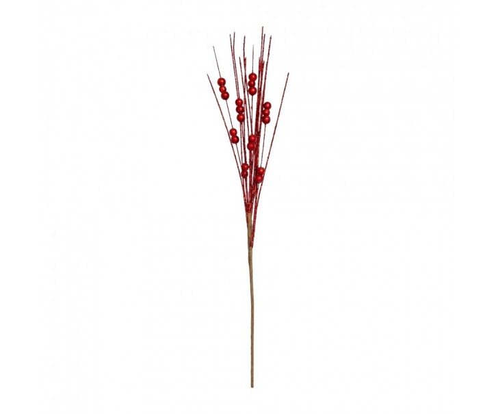 Decorative Branch Red Plastic Christmas Decoration - Clayre & Eef