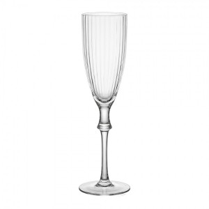 Sklenička na šampaňské s žebrováním - Ø 5*24 cm / 150 ml