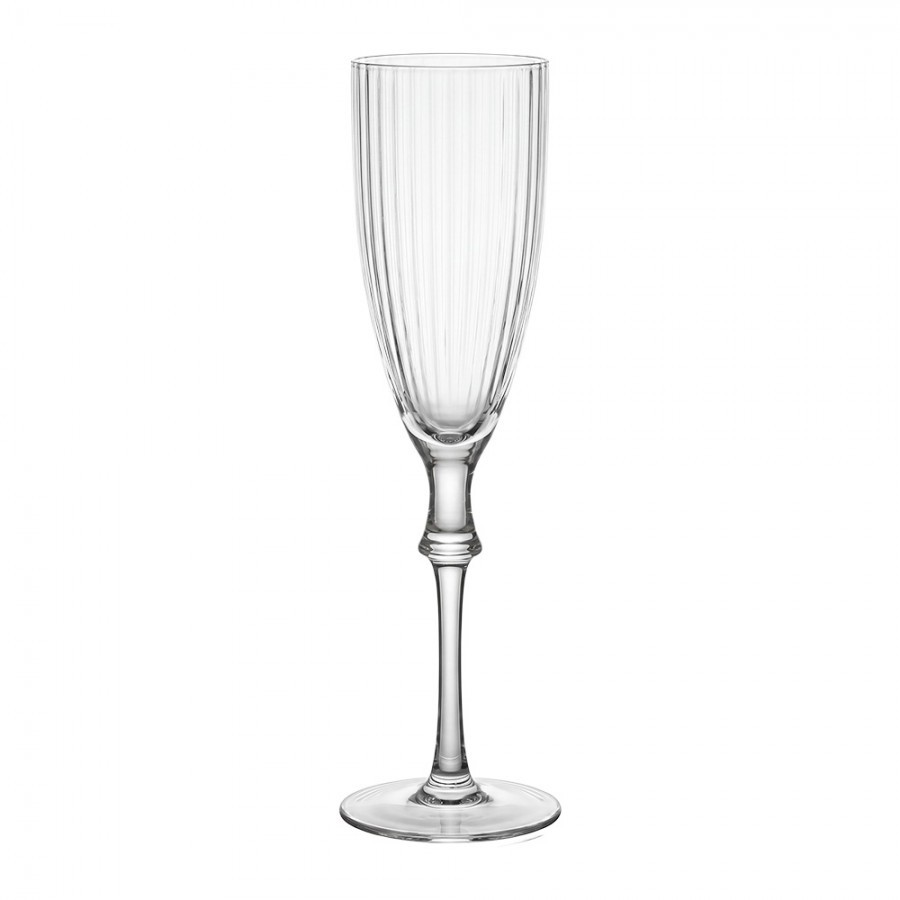 Sklenička na šampaňské s žebrováním - Ø 5*24 cm / 150 ml