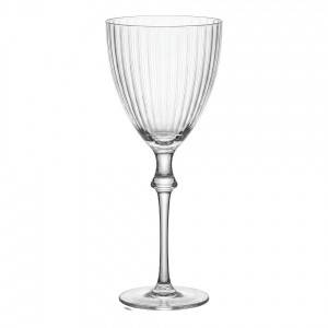 Sklenička na víno s žebrováním - Ø 8*21 cm / 300 ml