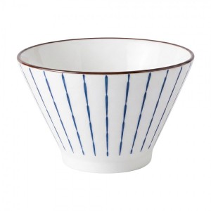 Keramická miska s modrým pruhovaným vzorem - Ø 13*8 cm / 350 ml
