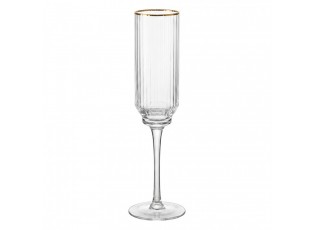 Elegantní sklenice na šampaňské se zlatým okrajem - Ø 5*25 cm / 150 ml