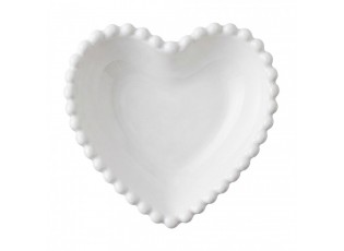 Decorative Bowl Heart White Ceramic - 4.0 cm