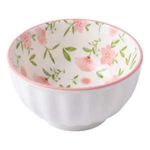 Elegantní keramická miska s jemným květinovým motivem - Ø 10*5 cm