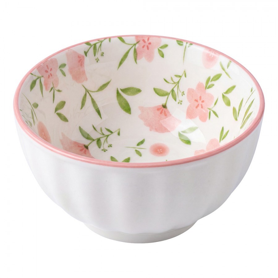 Elegantní keramická miska s jemným květinovým motivem - Ø 10*5 cm