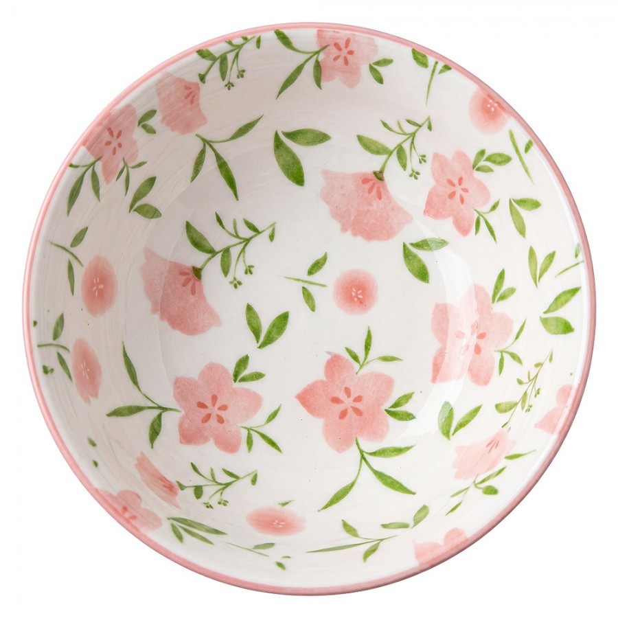 Elegantní keramická miska s jemným květinovým motivem - Ø 10*5 cm