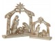 Přírodní Betlém s patinou Nativity - 28*5*30 cm J-Line by Jolipa