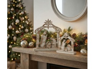 Přírodní Betlém s patinou Nativity - 18*5*16 cm